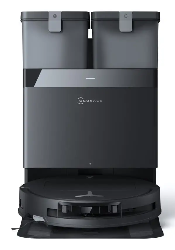Image of Ecovacs DEEBOT T50 OMNI Robot Aspirapolvere Lavapavimenti, 15000 Pa, Spazzola Laterale Estensibile e Lavapavimenti, ZeroTangle 2.0, lavaggio con acqua calda a 70 ℃, Ultrasottile 81 mm, nerocod077