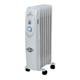 Image of DCG Eltronic RA2807 stufetta elettrica Nero, Bianco 1500 W Radiatore