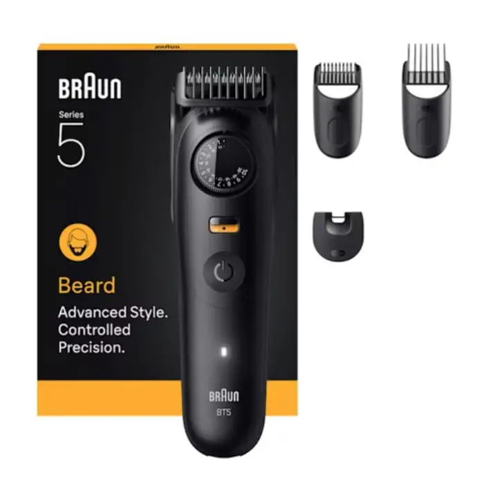 Image of Braun BeardTrimmer 9 BT5520 regolabarba Batteria Bagnato e Secco Nero