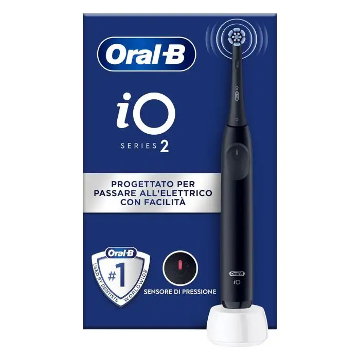 Image of Oral-B iO 2 Spazzolino Elettrico Nero 1 Testina Di Ricambio 1 Spazzolino