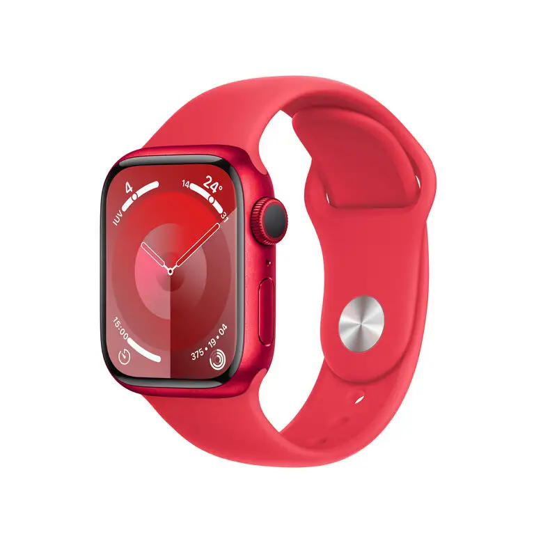 Image of Apple Watch Series 9 GPS Cassa 41m in Alluminio RED con Cinturino Sport Band RED - S/M