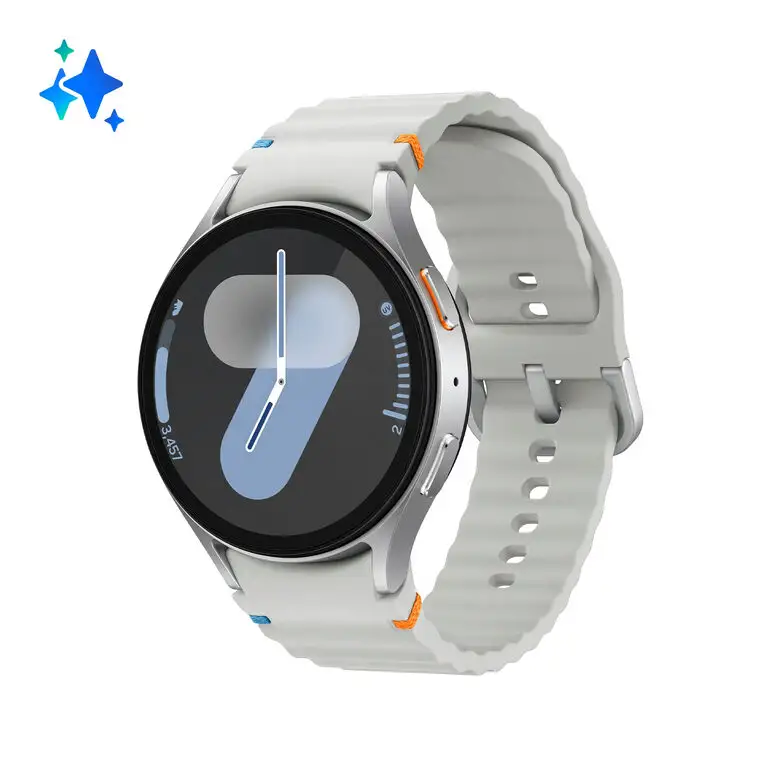 Image of Samsung Galaxy Watch7 Smartwatch Galaxy AI, Analisi del Sonno, Controllo con doppio avvicinamento di dita, Batteria a lunga durata, GPS, Bluetooth, Ghiera Touch in Alluminio 44mm argentocod077
