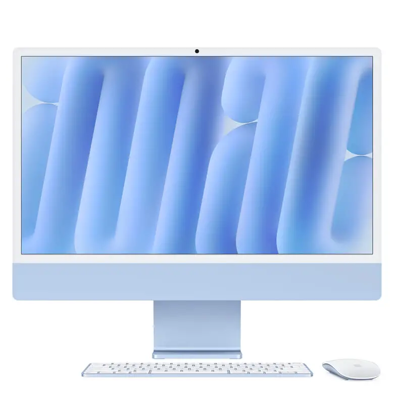 Image of Apple iMac 24"Retina Display 4,5K, Chip M4 con CPU 10‑core, GPU 10‑core, 16GB, 256GB SSD, Blu