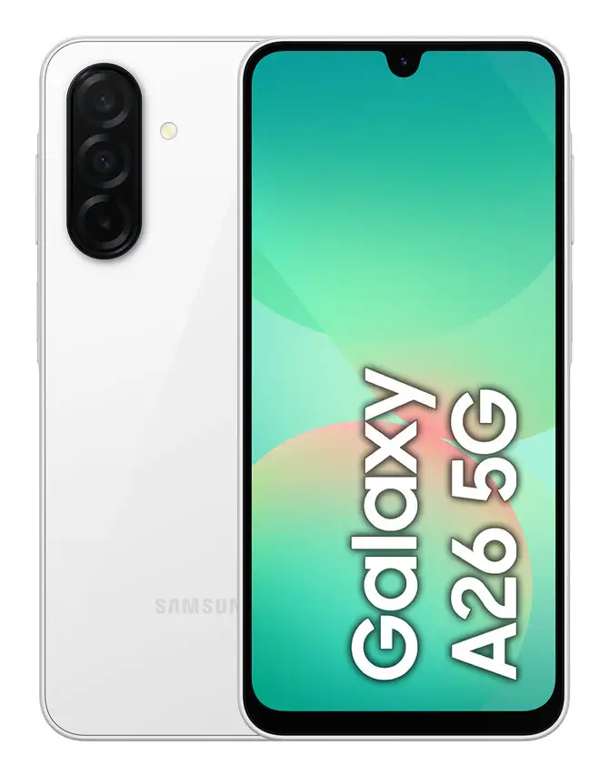 Image of Samsung Galaxy A26 5G, Smartphone con Funzioni intelligenti, Display Super AMOLED 6.7”, 6GB RAM, 128GB, Batteria 5.000 mAh, memoria espandibile, biancocod077