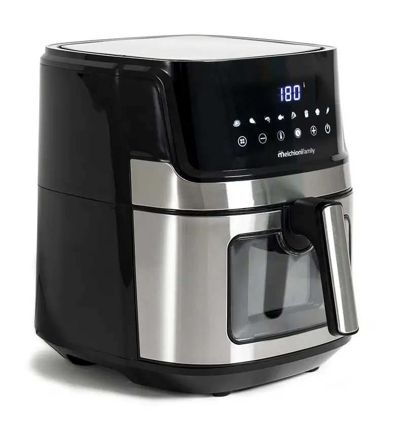 Image of Melchioni 118340033 friggitrice Singolo 6,5 L Indipendente 1600 W Nero, Stainless steel