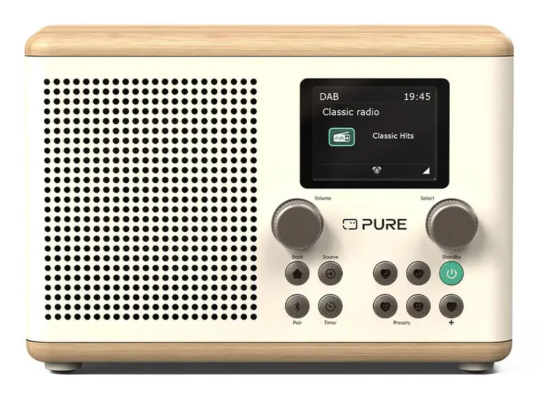 Image of Pure Radio Classic H4 Cotton bianco/Oak EU/UK