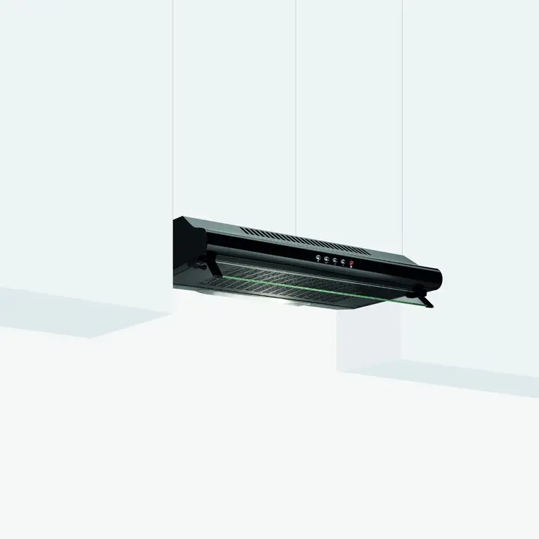 Image of Glem Gas GHC631BK Cappa Aspirante a Incasso Nero 235 m³/h Ccod077