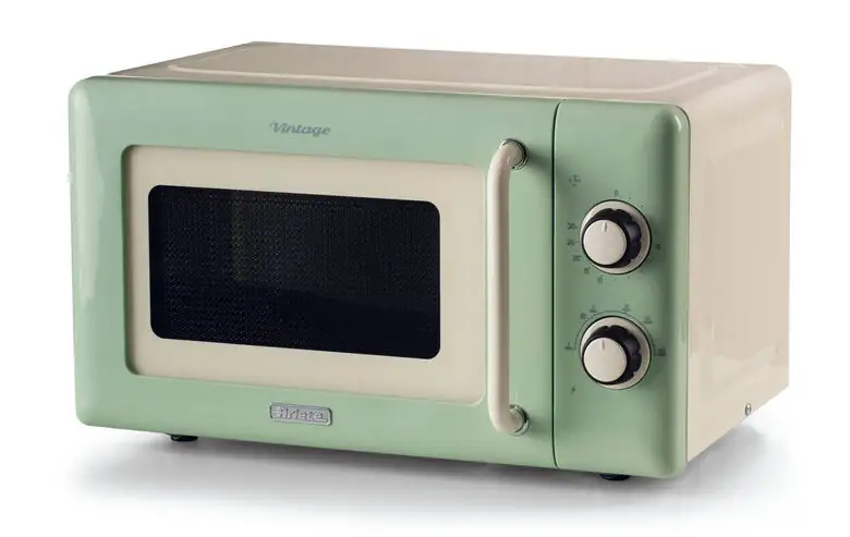 Image of Ariete Linea Vintage 3960 Forno a microonde Vintage, 800W, Capacità 20L, 3 funzioni, 6 livelli di cottura, Timer, Verdecod077