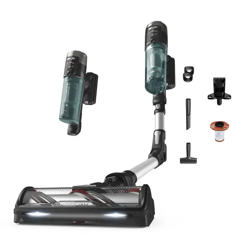 Image of Rowenta RH9A32WO aspirapolvere senza fili Alluminio, Verde Senza sacchettocod077