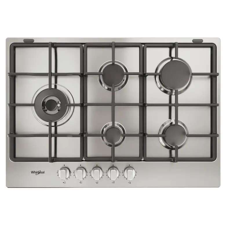 Image of Whirlpool TGML 761 IX R Acciaio inossidabile Da incasso 73 cm Gas 5 Fornello(i)