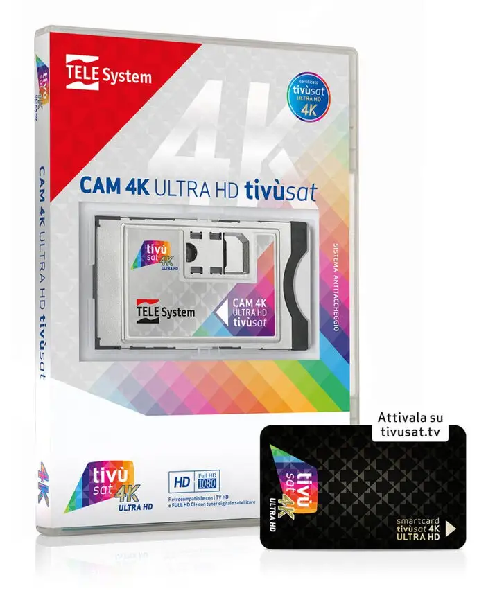 Image of TELE System CAM tivùsat 4K Ultra HD Modulo di accesso condizionato (CAM)cod077
