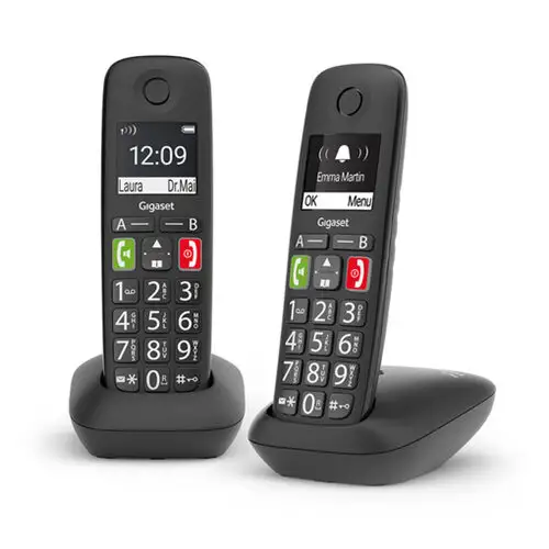 Image of Gigaset E290 Duo Telefono analogico/DECT Identificatore di chiamata Nerocod077