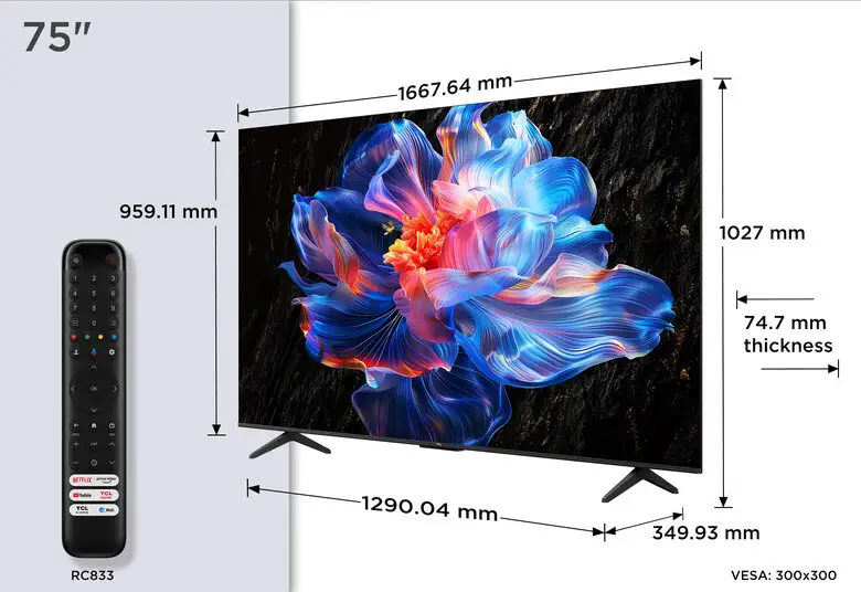 Image of TCL P69K Serie Smart TV 4K Ultra HD 75" 75P69K, Dolby Audio, HDR10+, Google TVcod077