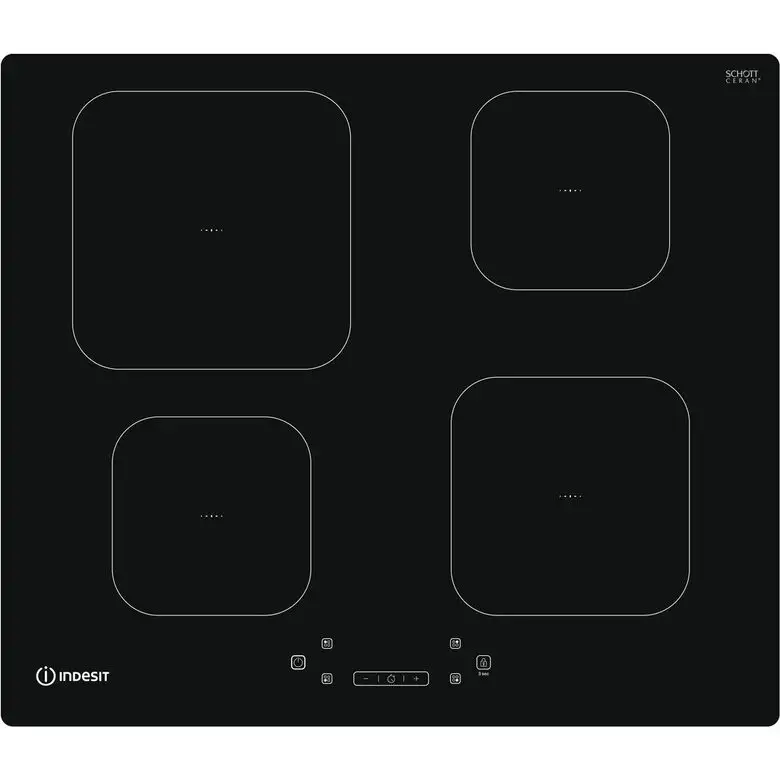 Image of Indesit IS 83Q60 NE piano cottura Nero Da incasso 59 cm Piano cottura a induzione 4 Fornello(i)cod077