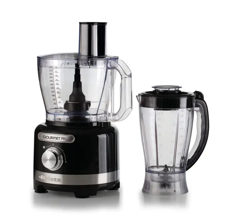 Image of Ariete 1782 Gourmet Pro Moderna, Robot da cucina, Tritatutto 3L, Frullatore 2L, 2 velocità + Pulse, Set di lame + Disco in acciaio inox, Accessorio spremiagrumi, Nerocod077