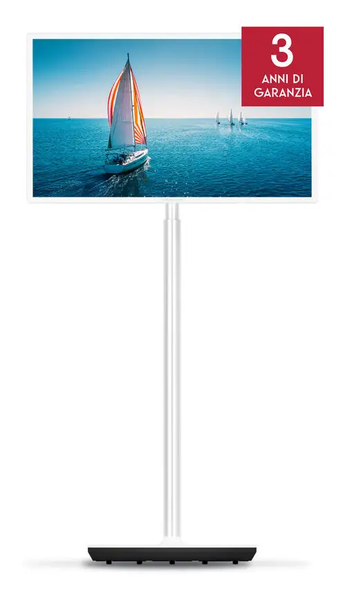 Image of Thomson GO TV 32HA4M44 Televisione Smart TV 32 Pollici Led Portatile con ruote e batteria integrata Biancocod077