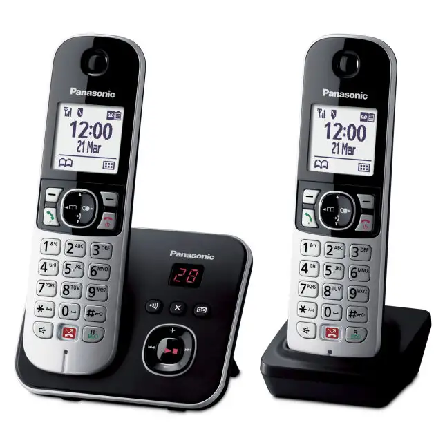 Image of Panasonic KX-TG6862JTB telefono Telefono DECT Identificatore di chiamata Nero, Argentocod077