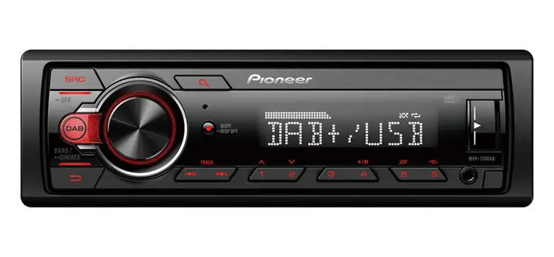 Image of Pioneer MVH-130DAB Radio per auto multimediale Nero, Rosso 200 W