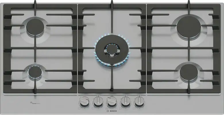 Image of Bosch Serie 6 PCR9A5I90 , Piano cottura a gas, 90 cm, Acciaio inoxcod077