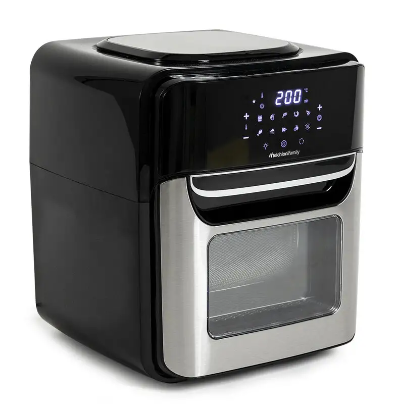 Image of Melchioni 118340034 friggitrice Singolo 12 L Indipendente 1700 W Friggitrice ad aria calda Nero, Stainless steel