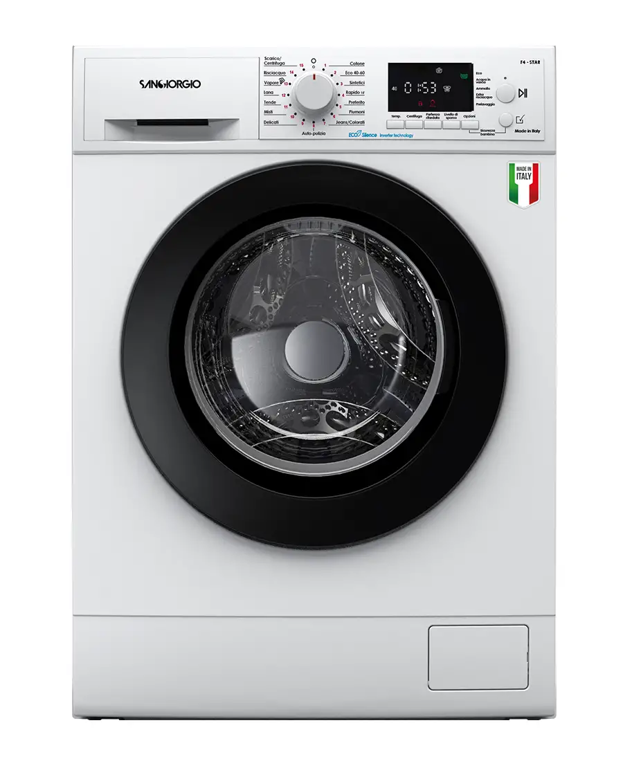 SanGiorgio Lavatrice F812A5 8kg Classe A, motore Inverter, 1200 giri/min