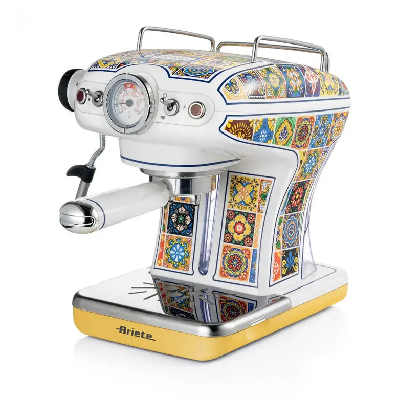 Image of Ariete 1389 Positano Macchina da caffè, 850W, Compatibile con caffè macinato o con cialde ESE Filtro ½ tazze, Cappuccinatore