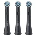 Oral-B Testine di Ricambio iO Series Ultimate Clean Black, testine rotonde di ricambio originali, con setole CrissCross per pulizia e rimozione della placca avanzate e in profondità, 3