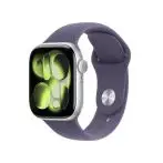 Apple Watch Series 11 GPS 42mm Cassa Alluminio Argento con Sport Band Viola Nebbia - M/L