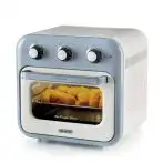 Ariete 4632 Friggitrice ad aria e forno Vintage, 1400W, 2in1, Capacità 16L, Accessori inclusi, Timer 60 minuti, Doppio vetro, Celeste