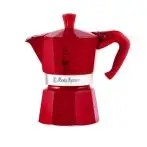 Bialetti Moka da Piano Cottura a Gas 3 Tazze 130ml Alluminio, Rosso