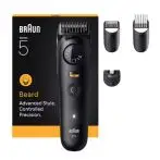 Braun BeardTrimmer 9 BT5520 regolabarba Batteria Bagnato e Secco Nero