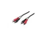 nuovaVideosuono 2xRCA-2xRCA 2.5m M-M cavo audio 2,5 m Nero, Rosso