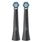 Oral-B Testine di Ricambio iO Series Gentle Care Nere, Testine Rotonde Originali, per Gengive Sensibili, 2 Testine