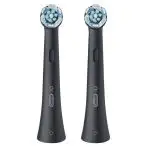 Oral-B Testine di Ricambio iO Series Ultimate Clean Black, testine rotonde di ricambio originali, con setole CrissCross per pulizia e rimozione della placca avanzate e in profondità, 2