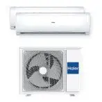 Haier Trendy Condizionatore Fisso Dual Split 9000 btu + 12000 btu H2U14TAA 2 unità interne e 1 esterna