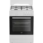 Beko FBG62010DW cucina a libera installazione bianca, 60x60cm, piano gas, forno a gas, grill a gas, 64Lt, Сlasse A