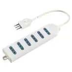 Poly Pool PP0396Q prolunghe e multiple 1,5 m 6 presa(e) AC Interno Bianco