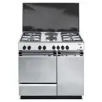 CUCINA 86X50 DE LONGHI SEX8542N EDM 4FUOCHI+2 FORNO ELETTRICO COPERCHIO INOX