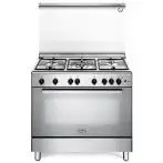 De' Longhi DGVX96SG Cucina a gas Libera installazione 90cm 5 fuochi con forno gas ventilato 115l Acciaio inox