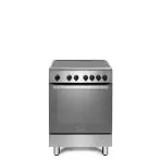 Delonghi DMX 64 VL Cucina libera installazione 60 cm piano vetroceramica 4 zone radianti forno elettrico multifunzione 69 lt acciaio inox
