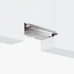 Glem Gas GHE601SI Cappa Aspirante a Incasso Argento 200 m³/h D