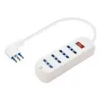 POLYPOOL PP2552 prolunghe e multiple 1,5 m 4 presa(e) AC Interno Bianco