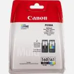 Canon PG-560 / CL-561 cartuccia d'inchiostro 2 pz Originale Resa standard Nero, Ciano, Magenta, Giallo