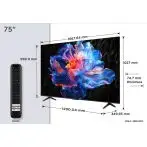 TCL P69K Serie Smart TV 4K Ultra HD 75" 75P69K, Dolby Audio, HDR10+, Google TV