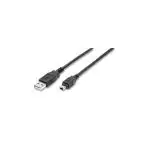 nuovaVideosuono 15/08 cavo USB 5 m USB 2.0 USB A Mini-USB A Nero
