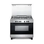 De’Longhi FMX 96 ED cucina Elettrico Gas Nero, Stainless steel A
