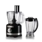 Ariete 1782 Gourmet Pro Moderna, Robot da cucina, Tritatutto 3L, Frullatore 2L, 2 velocità + Pulse, Set di lame + Disco in acciaio inox, Accessorio spremiagrumi, Nero