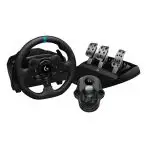 Logitech G Kit da corsa Logitech G923 SE: volante da corsa e pedali G923, TRUEFORCE, vera pelle + leva del cambio Driving Force - Per PS5, PS4, PC, Mac - Nero