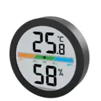 Lowell JD 9041N Termometro ambiente Justaminute con igrometro Nero