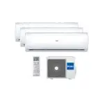 Haier Trendy Condizionatore Fisso Unità Esterna e 3 Unità Interne Trial Split Inverter 9000 + 9000 + 12000 Btu /h con Pompa di Calore Classe A++/A+